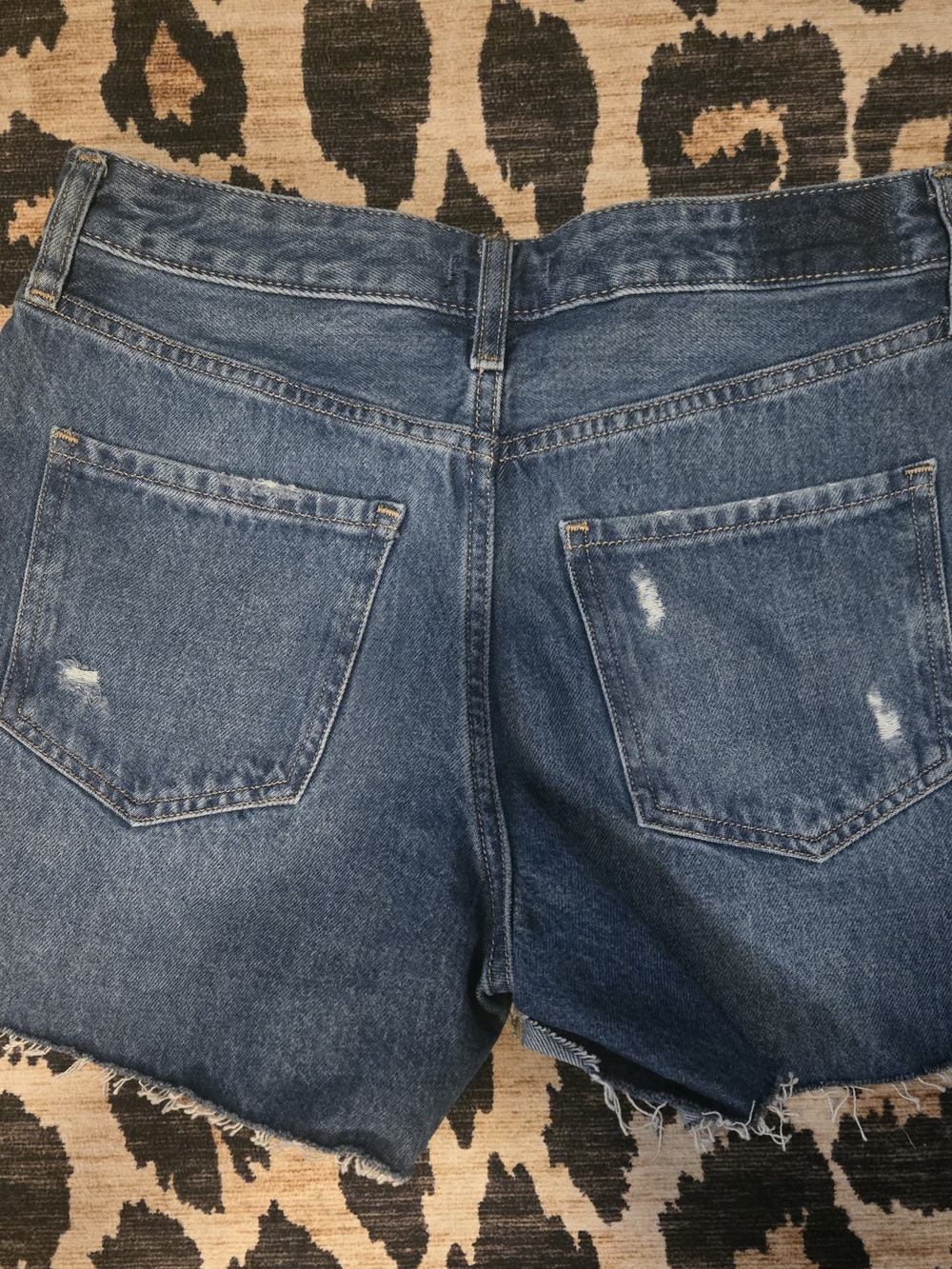 Express Boyfriend Mid Rise Jeans - Blue - Picture 3 of 3